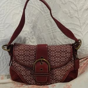 Coach bag, small bag, red